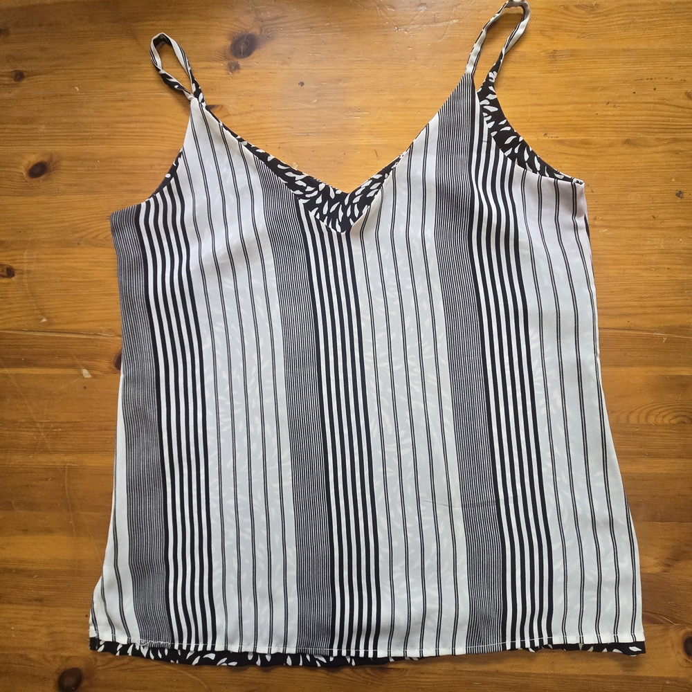 Reversible Striped Black and White Women's Top